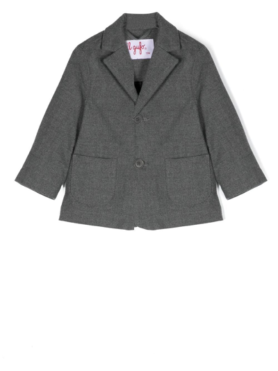 Il Gufo Babies' Single-breasted Tailored Blazer In 灰色