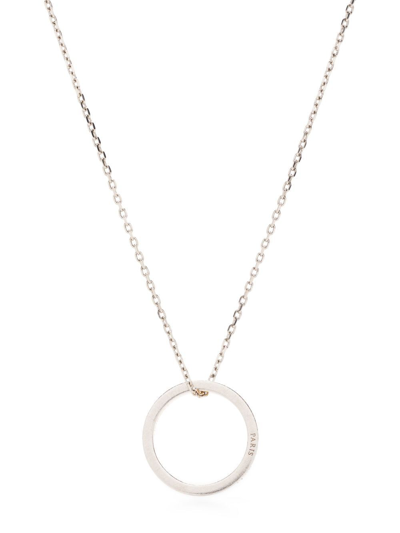 Maison Margiela Thin-band Pendant Necklace In Silver