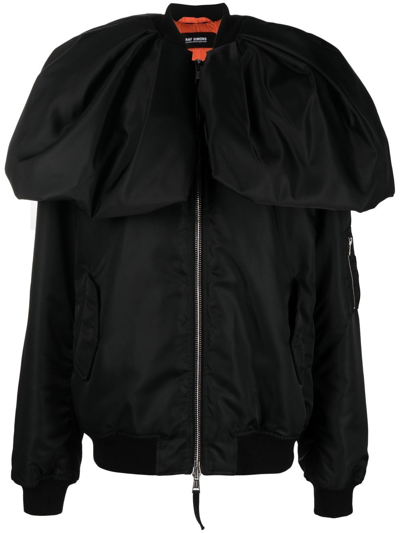 Raf Simons Yoke Detail Puffer Jacket In 黑色
