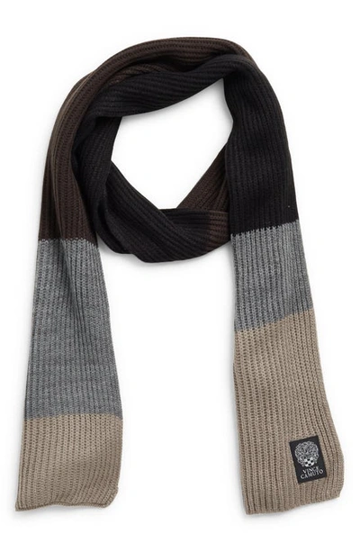 Vince Camuto Colorblock Knit Scarf In Stretch Limo