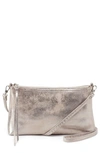 Hobo Darcy Convertible Leather Crossbody Bag In Distressed Platinum