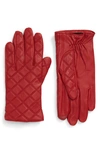 NORDSTROM NORDSTROM QUILTED LEATHER TECH GLOVES