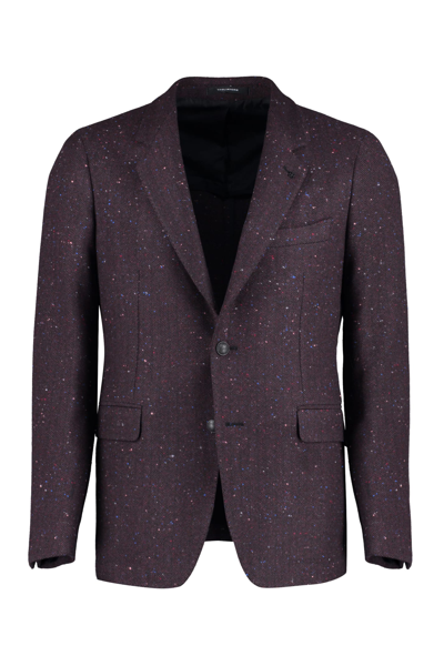 Tagliatore Single-breasted Two-button Jacket In Burgundy