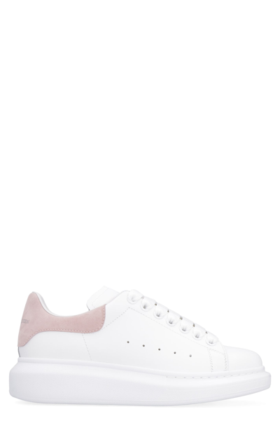 Alexander Mcqueen Larry Leather Trainers In White