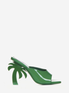 Palm Angels Palm Heel 115mm Patent-leather Mules In Green