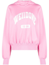 WE11 DONE OLD SCHOOL CAMPUS LOGO HOODIE