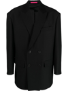 Valentino Sophisticated Wool Blend Jacket In Black