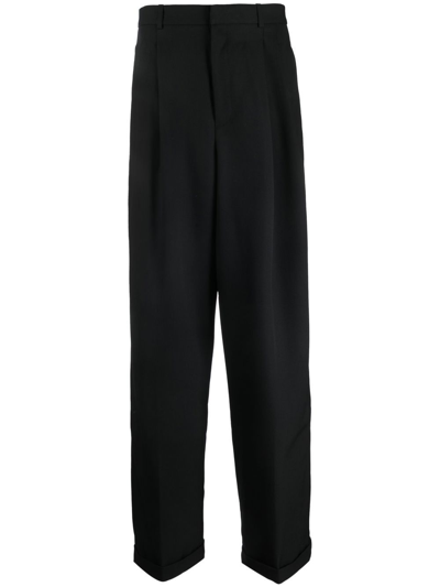 Polo Ralph Lauren Pleated Tuxedo Trousers In Black
