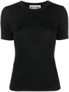 MOSCHINO TEDDY LOGO EMBROIDERED TOP