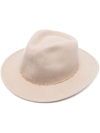 Van Palma Noe Chain-embellished Fedora Hat In Neutrals