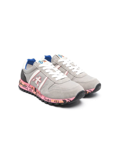 Premiata Kids' Sky Low-top Sneakers In Grey