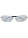 BALENCIAGA OVAL-FRAME MIRRORED-LENS SUNGLASSES