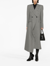 Alexander Mcqueen Houndstooth-pattern Peacoat In Black