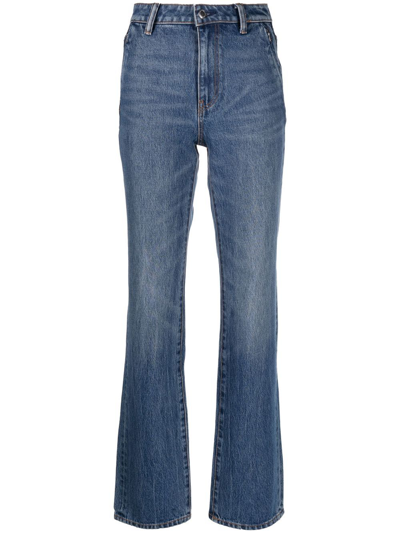 Alexander Wang High-waisted Wide Leg Jeans In Vintage Medium Indigo