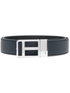 TOM FORD LOGO-BUCKLE LEATHER BELT