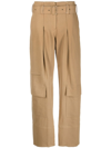 LOW CLASSIC BELTED WIDE-LEG TROUSERS