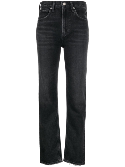 Citizen Of Humanity Daphne High Rise Stovepipe In Black