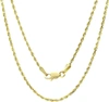 BALLSTUDZ 14K GOLD YELLOW THIN HOLLOW ROPE CHAIN 16"-24"