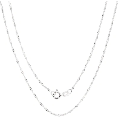 Ballstudz 925 Sterling Silver Singapore Chain Necklace