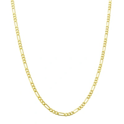 Ballstudz 14k Gold Thin Baby Figaro Chain Necklace