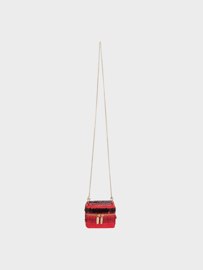 Charles & Keith Disc-embellished Vanity Pouch In Red