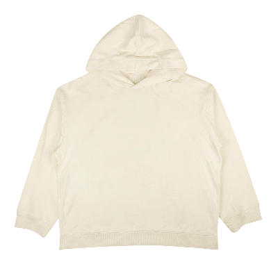 Pre-owned Mm6 Maison Margiela Logo Text Hoodie 'white'