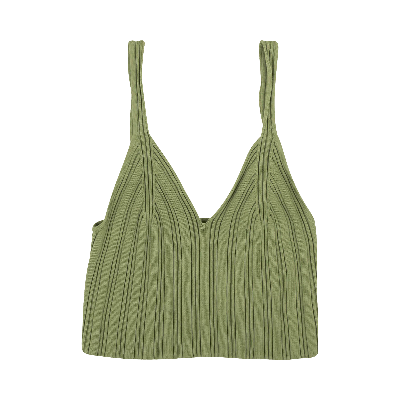 Pre-owned Mm6 Maison Margiela Gauge Summer Ribbed Tank Top 'green'