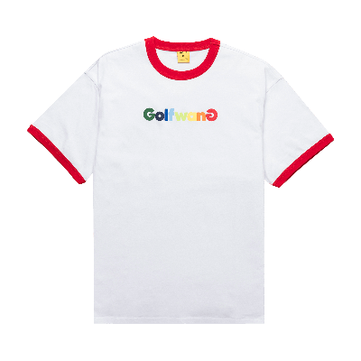 Pre-owned Golf Wang Happy Logo Ringer Tee 'white/red'