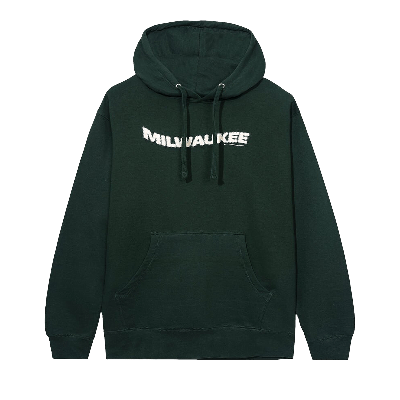 Pre-owned Anti Social Social Club Milwaukee Hoodie 'green'