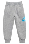 Nike Kids' Logo Fleece Sweatpants In Dark Grey Heather