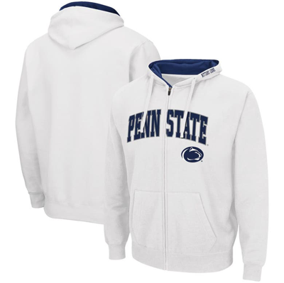 Colosseum Men's Penn State Nittany Lions Arch Logo 3.0 Full-zip Hoodie In White