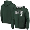 Colosseum Men's Michigan State Spartans Arch & Logo 3.0 Full-zip Hoodie In Green