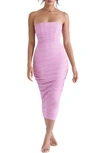 House Of Cb Tana Corset Midi Dress In Pink