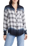 Rails Hunter Button Down Plaid Shirt In Smoked Dip Dye