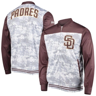 Stitches Brown San Diego Padres Camo Full-zip Jacket