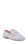Stuart Weitzman Jet Suede Penny Loafers In Denim