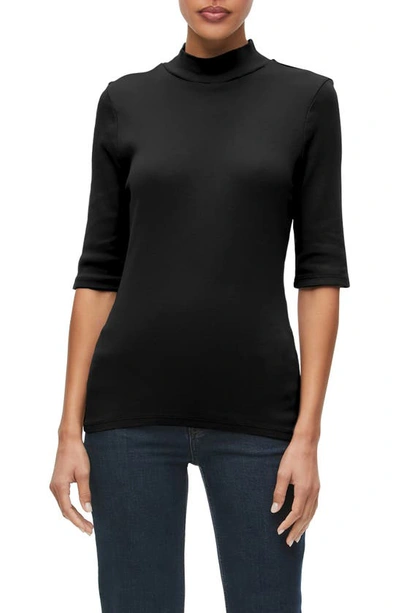 Michael Stars Frida Mock-neck Top In Black
