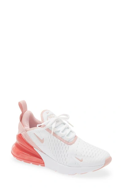 Nike Air Max 270 Big Kids' Shoes In White,pink Salt,pink Glaze