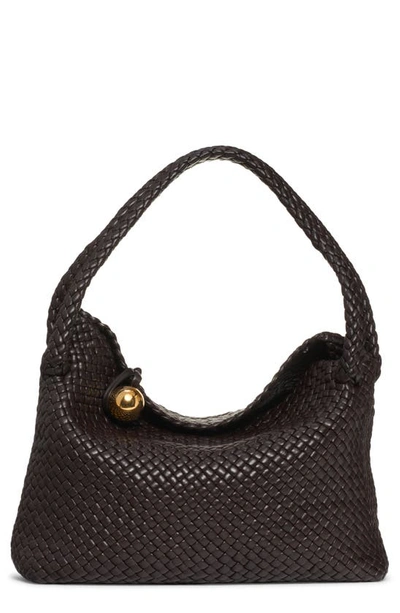 Bottega Veneta Tosca Intreccio Leather Hobo In Fondant-m Brass