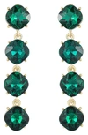 Ettika Four The Money Earrings In Green