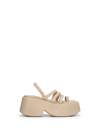 Marsèll Strappy Platform Leather Sandals In Beige