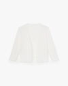 Lafayette 148 Open Front Crop Cardigan In White