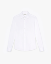 Lafayette 148 Button-down Spread-collar Shirt In White