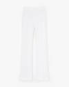 Lafayette 148 Petite Finesse Crepe Gates Side-zip Flared Pant In White