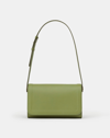 Lafayette 148 Calfskin Suede Icon Saddle Bag—medium-chive-one In Green