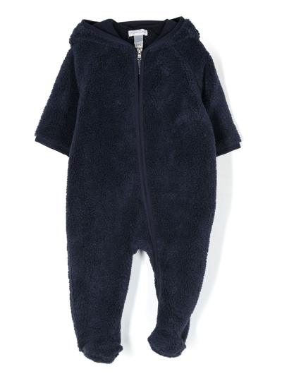 Ralph Lauren Babies' Tuta Pile Fleece Bodysuit In Blue