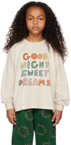 JELLYMALLOW KIDS OFF-WHITE 'GOODNIGHT' LONG SLEEVE T-SHIRT