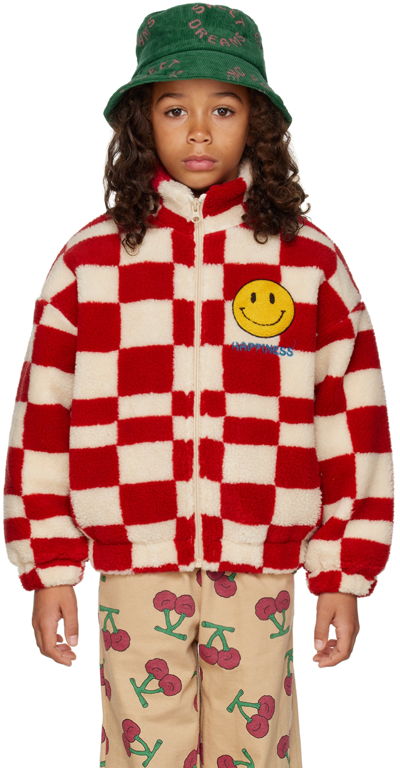 Jellymallow Kids Red & Off-white Check Jacket