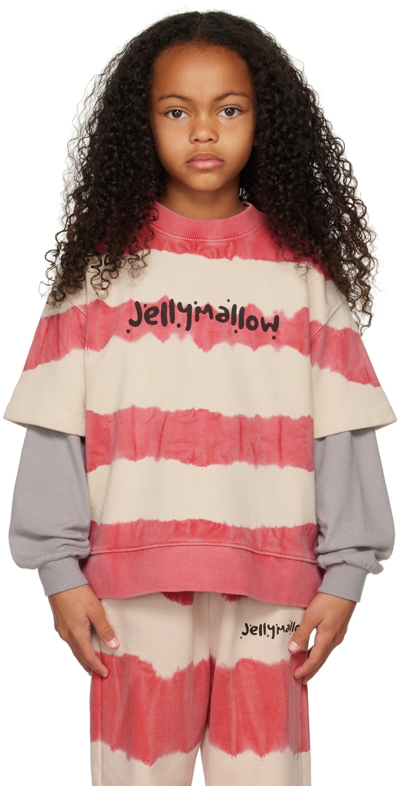 Jellymallow Ssense Exclusive Kids Grey & Pink Hoodie & T-shirt Set In Pink Grey