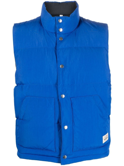 Stussy Reversible Down Work Gear Vest In Blue
